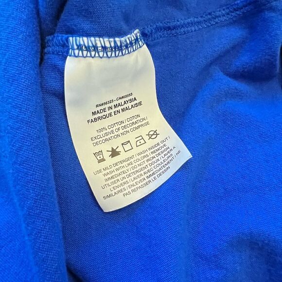 Nike Blue and silver metallic logo unisex T-shirt. Size Small. - Picture 6 of 7